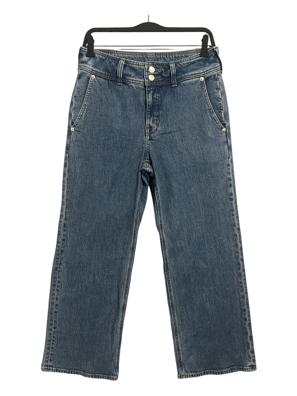 J.Crew Jean Women’s 26 Blue Slim Wide With Stacked Buttons Denim CH884